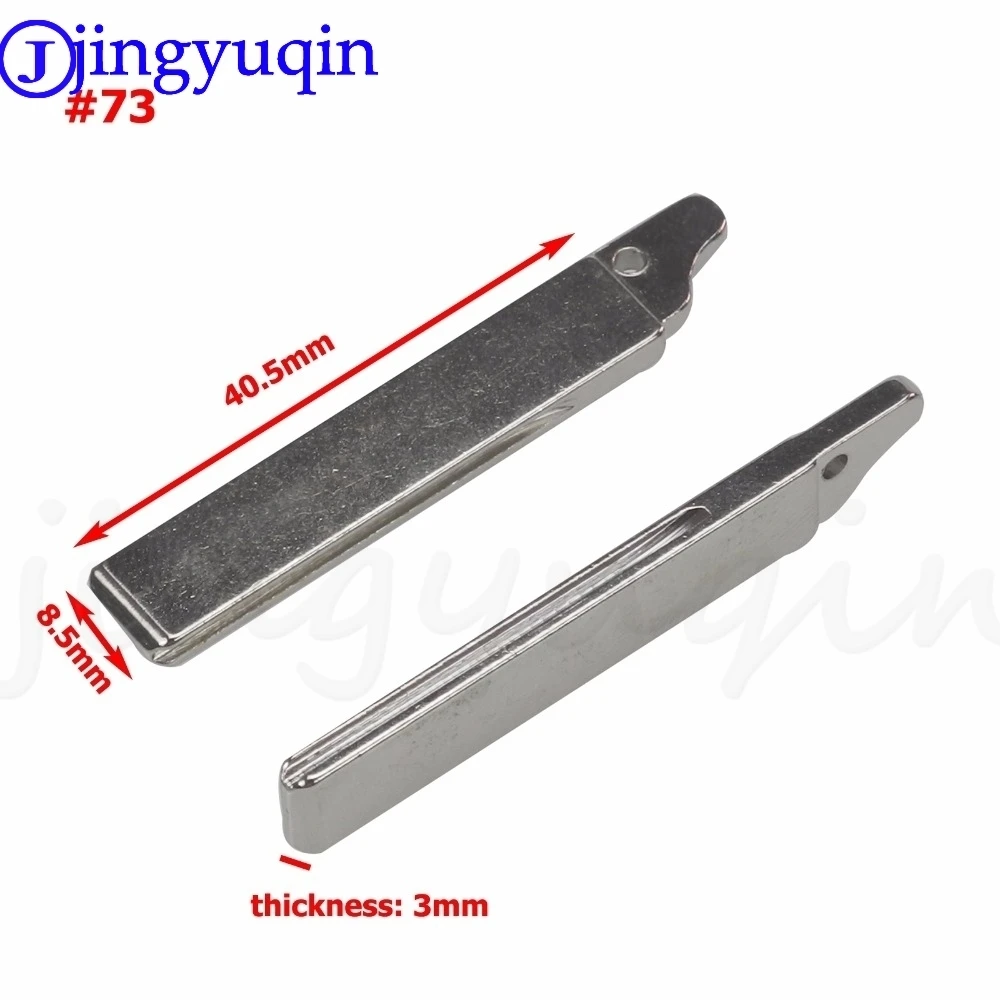 

jingyuqin 1pcs NO.73 Car Remote Key Blade For Renault Citroen Peugeot Flip Folding Key Blank With Groove Replacement