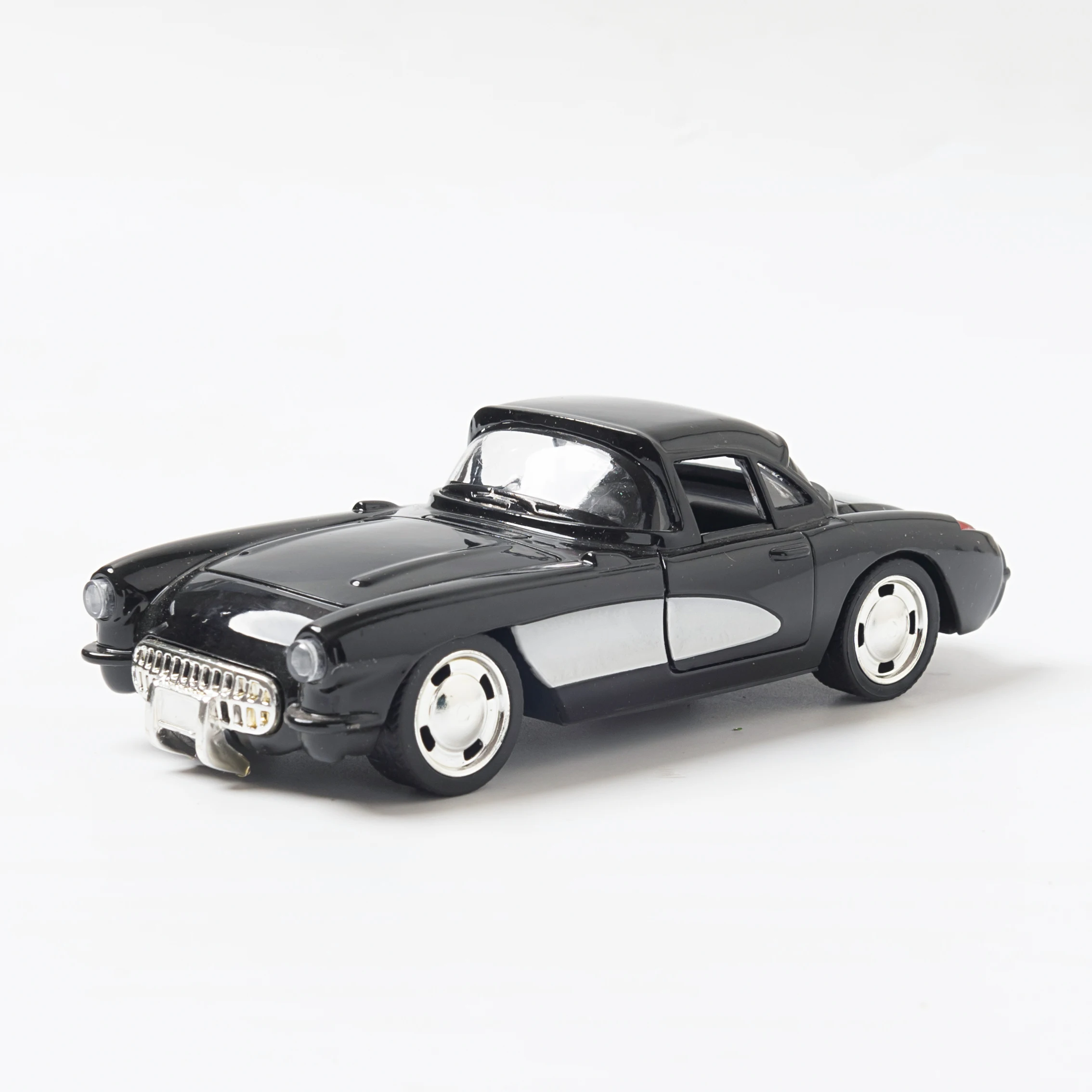 1:32 Alloy Diecast Chevy Corvette C1 1957 Vintage Car Model Pull Back Car Miniature Vehicle Replica For Collection Gift for Kid