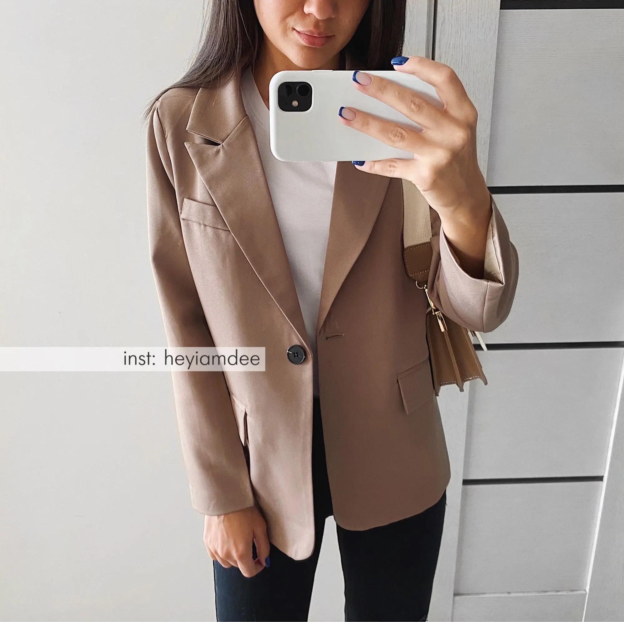 Spring Autumn Thick Coat Female Korean Suit Loose Little One Button Casual Small Suit Jacket Blazers for Woman with Pockets