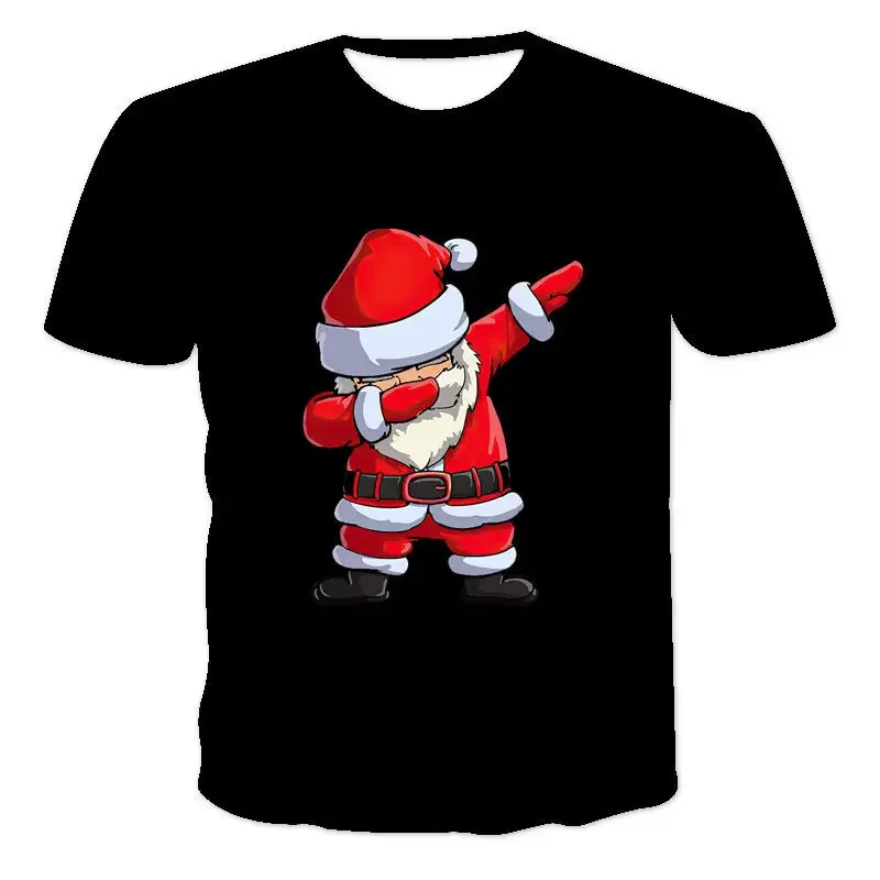 Child T shirts 3D Print Snowman Santa Claus Christmas Children Summer T Shirt Fashion Kids Casual Boys Girls O-Neck T shirt Tops