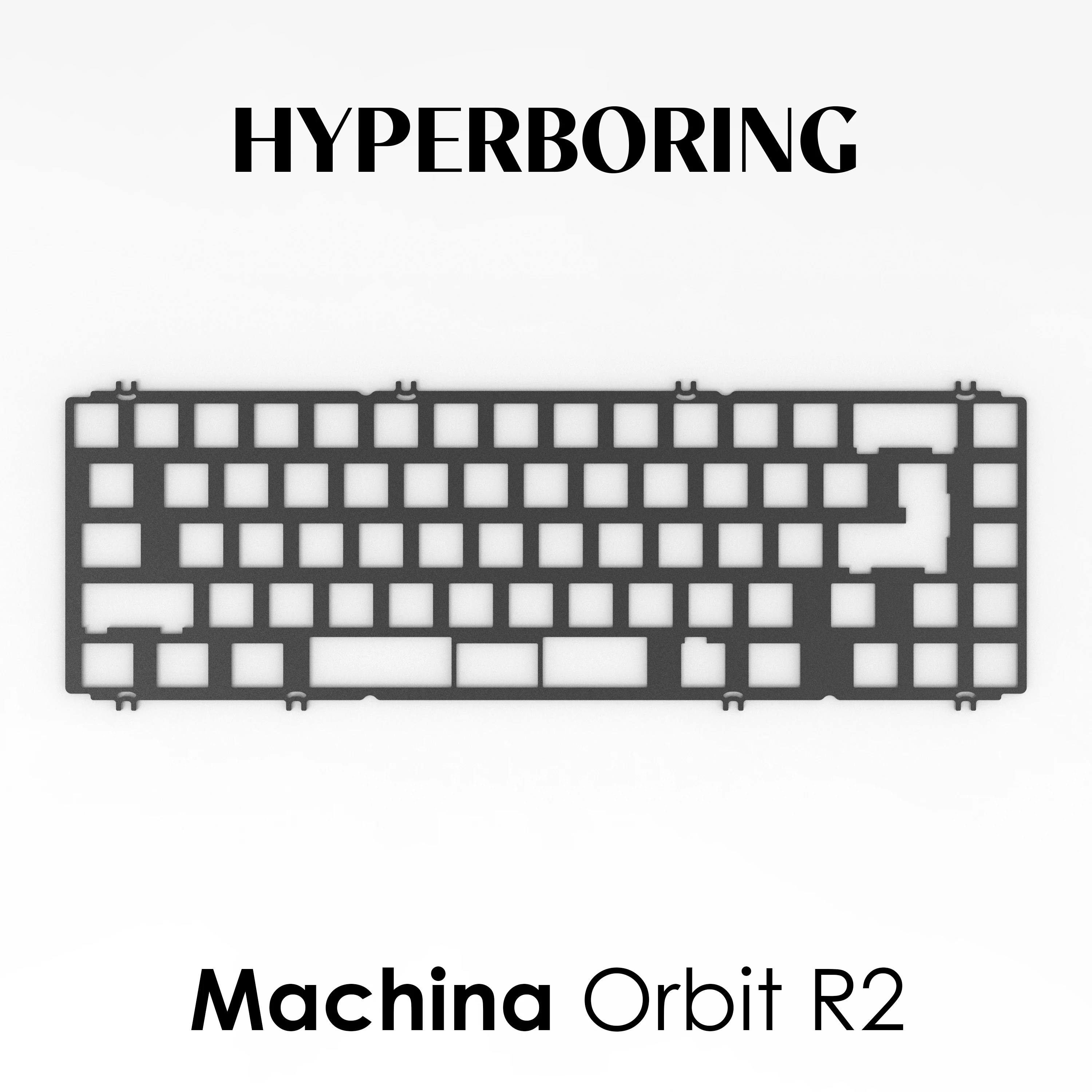 Machina Orbit R2 mechanical keyboard aluminum CF plates for pcb screw in stabs