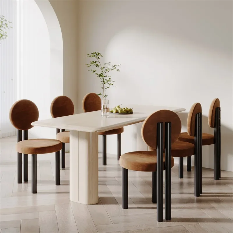 Nordic Wood Dining Chairs Eaiting Lounge Velvet Mobile Dining Chair Design Occasional Chaises Salle Manger Kitchen Furniture