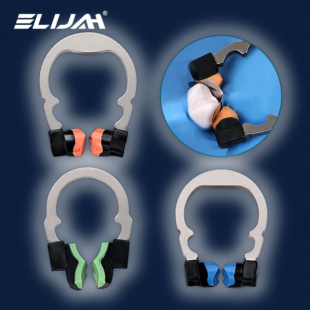 

ELIJAH Dental Matrix System Dental Sectional Matrices R5 1.0 NiTi Spring Clip Ring Matrix Bands Wedges Dentistry Materials