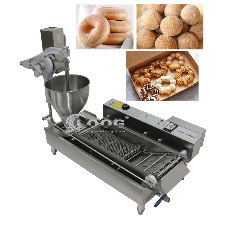2 Rows Commercial Ball Donuts Maker  Machine Automatic Doughnut Fryer Machine Electric Moich Donut Making Machine for Sale