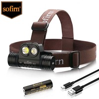 Sofirn HS20 2700lm USB C Rechargeable LED Headlamp 18650 Powerful Headlight with Spotlight&Floodlight Dual Switch Indicator