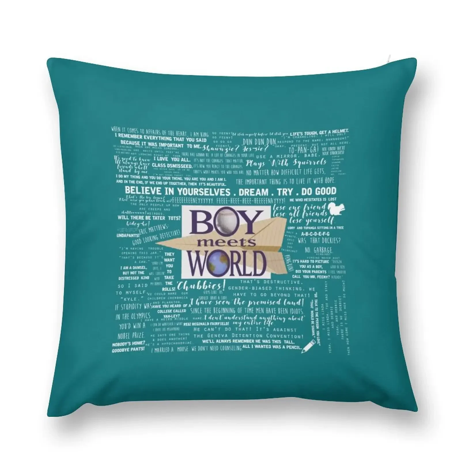 

Boy Meets World Memorable Quotes Throw Pillow Plaid Sofa Luxury Sofa Cushions pillow