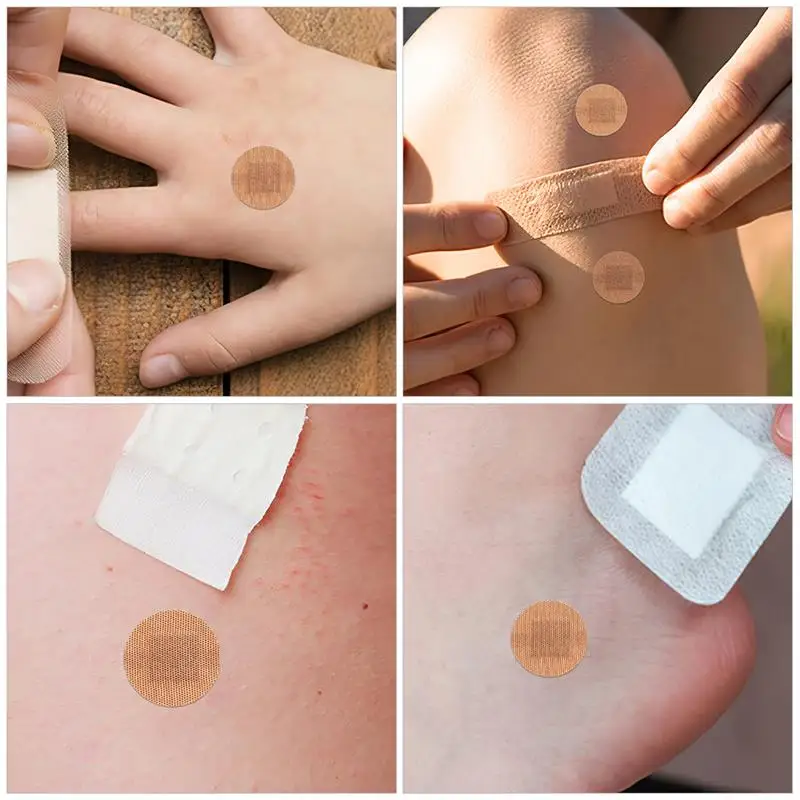 100 Stuks Elastische Stof Flexibele Bandages Hemostase Patches Ademende Wondpleisters Wondlinten Ehbo Tapes Voor Wonden