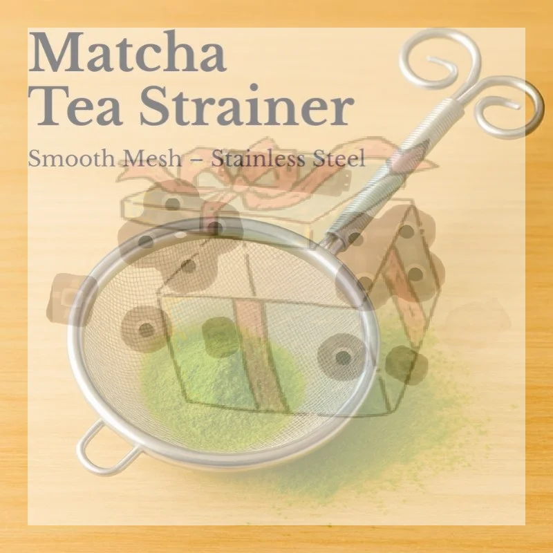 【CC】Stainless Steel Fine Mesh Sieve Teapot Handle Matcha Sifter Rust Proof Easy To Clean Very Fine Mesh Cocktail Strainer