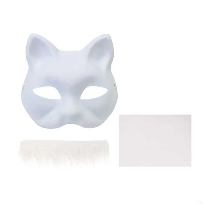H58E Mask Mask Set Cats Mask Halloween Foxes Mask Mask Maskerade Mask