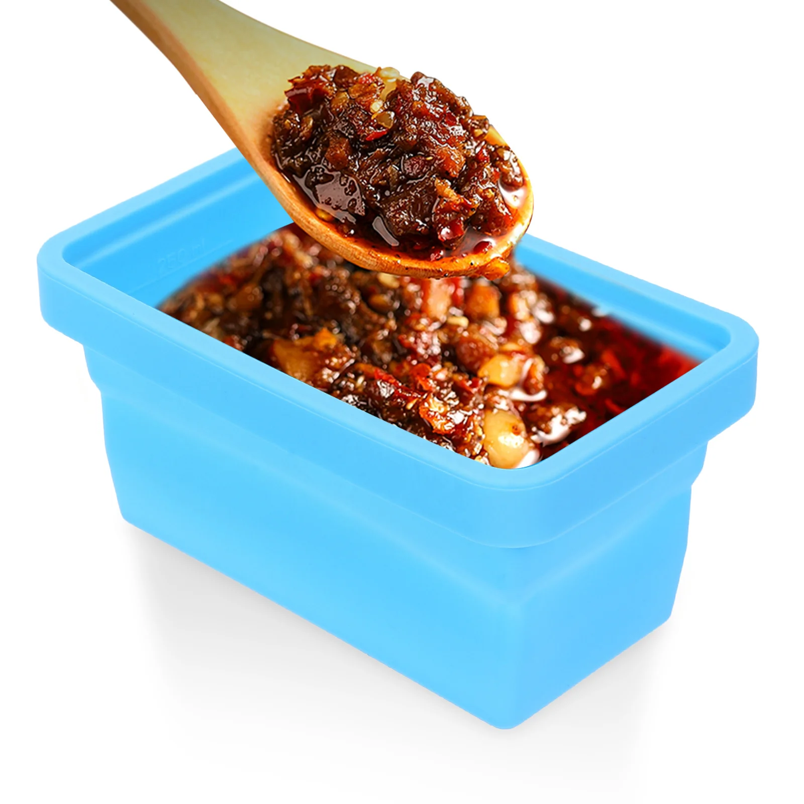 

2Pcs Silicone Freezer Tray Food Containers Small Condiment Sauce Storage Box Mini Dip Cups Portable Travel Dressing Seasoning