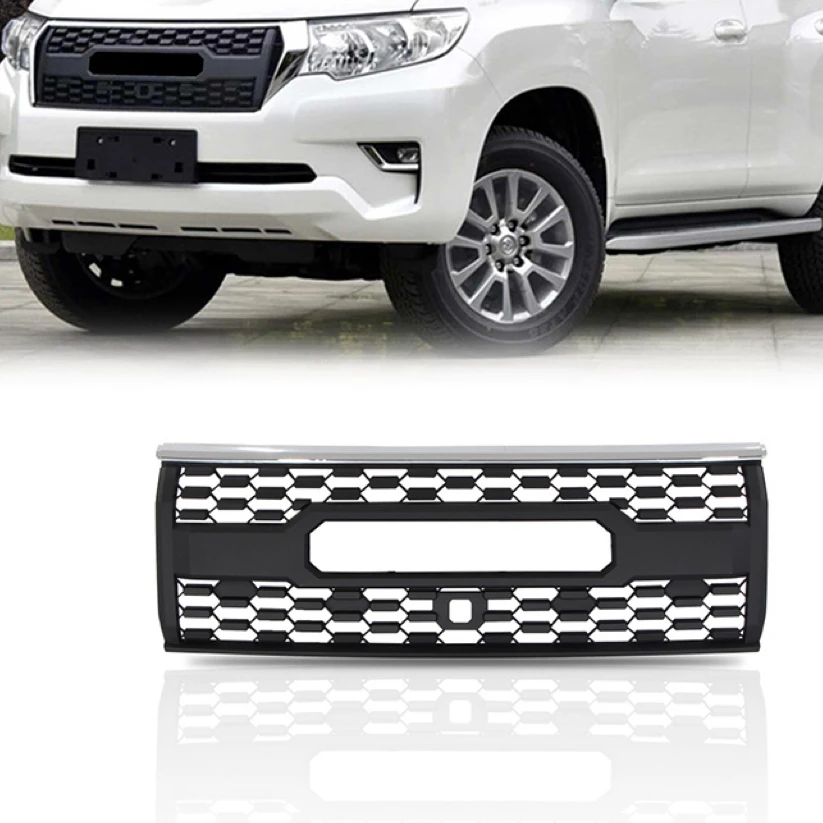 

Gobison High Quality Car Accessories Center Grid Black New Style ABS Grille For Toyota Prado 2018-2022 Grille