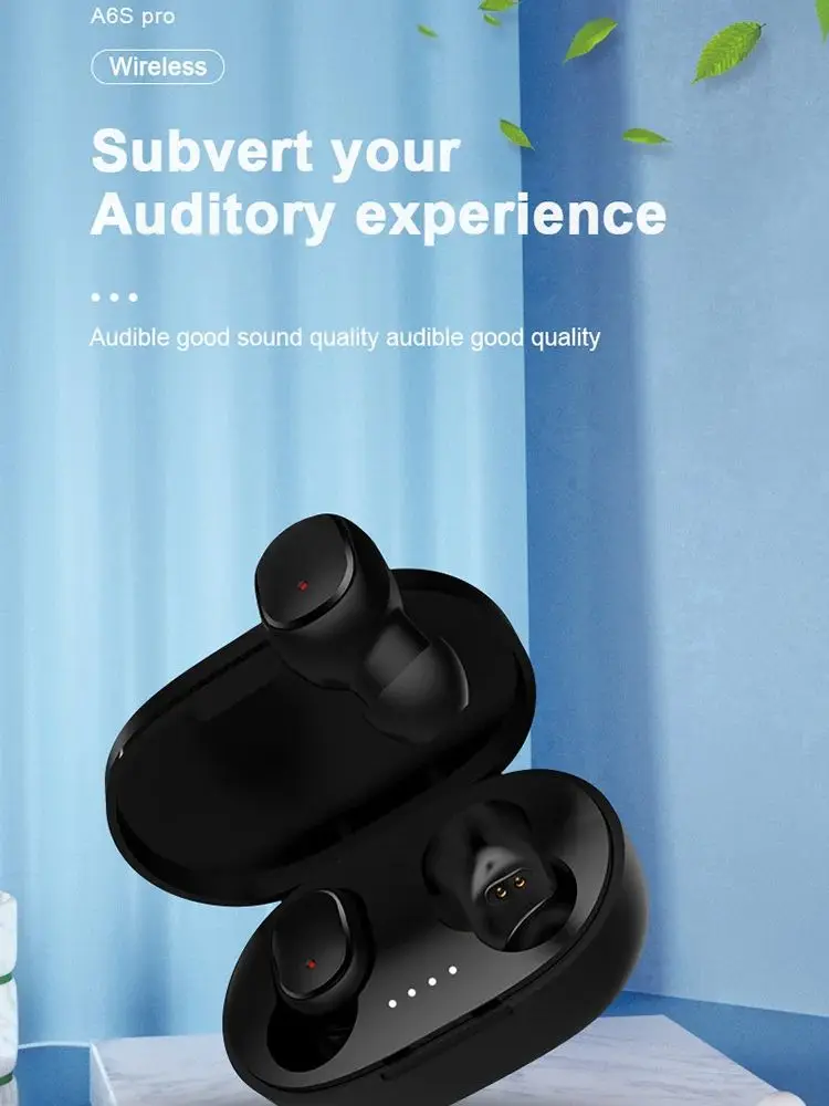 AliExpress Henruisi TWS A6S Headset Wireless Earphones Touch Control Bluetooth 5.1 Headphones With Microphone Sports Cycling High Quality Headsets
