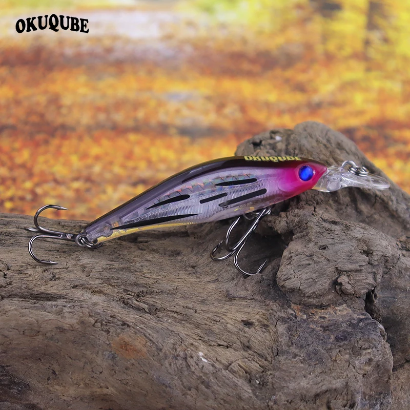 8cm 6.5g MINNOW fishlure Built-in Beads Treble Hooks Laser Coating Fishing Lure Lifelike Artificial Baits For Fishing Bass Perch