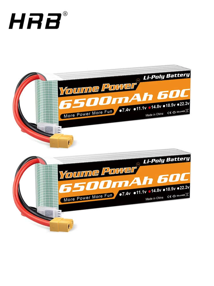 Youme 4S 6500mah Lipo Batterie 14,8V T XT60 Für RC FPV Flugzeuge Drone Racing Boot Auto Teile