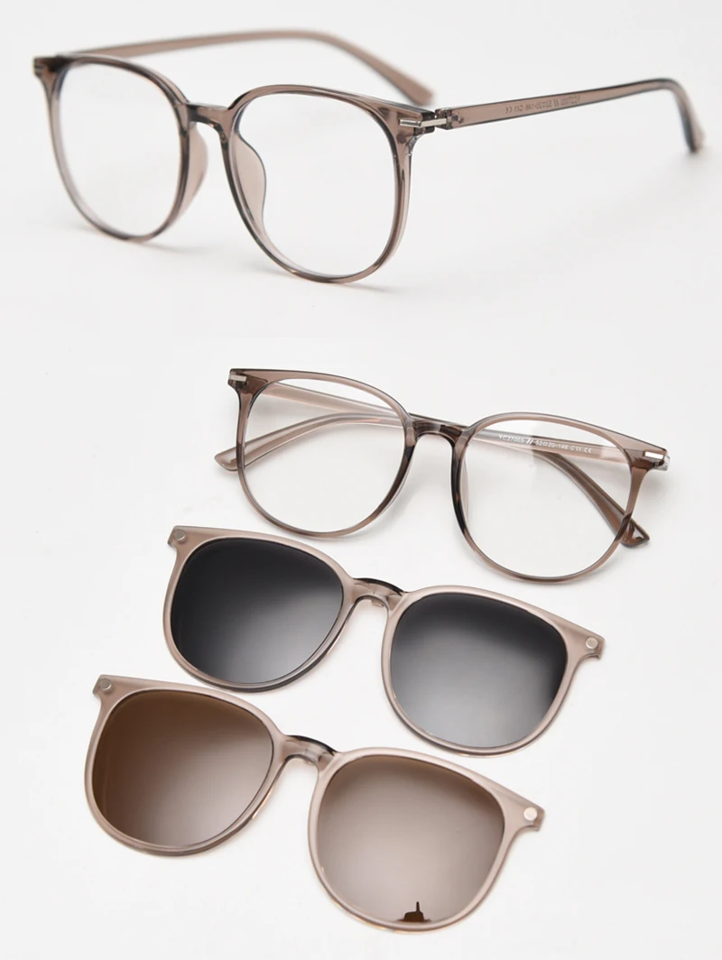 Peekaboo Magnetische Clip-On-Sonnenbrille, polarisiert, für Herren, modisch, TR90, quadratische Sonnenbrille, UV400, für Damen, Schwarz, Grau, Unisex, 2024, Geschenk – Detail 8