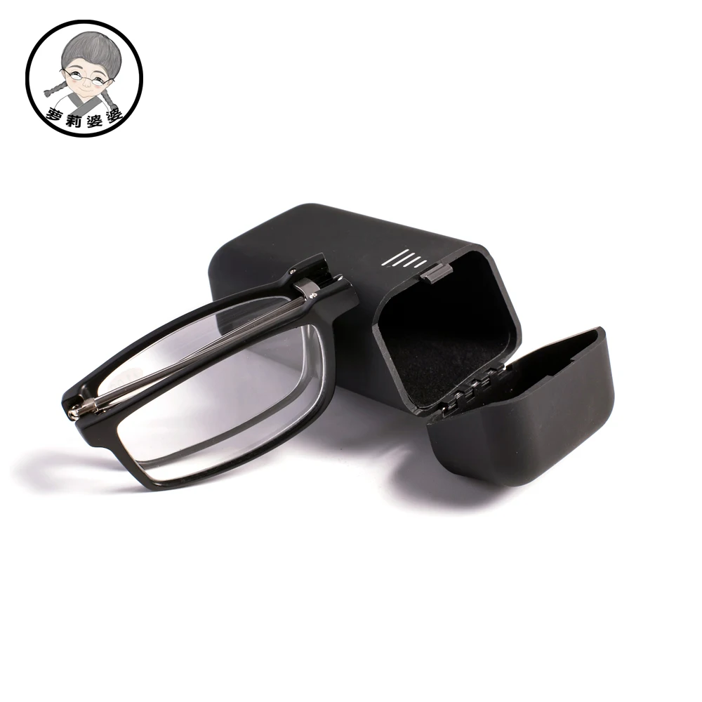 

Foldable Reading Glasses for Men Women Anti Blue Light Presbyopic Glasses with Case Portable Black