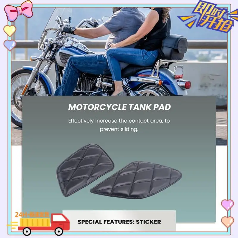 

Motorcycle Tank Sticker Retro Motorbike Tank Protection Vintage Decoration Cafe Racer Style Knee Grip Moto Tank Pad