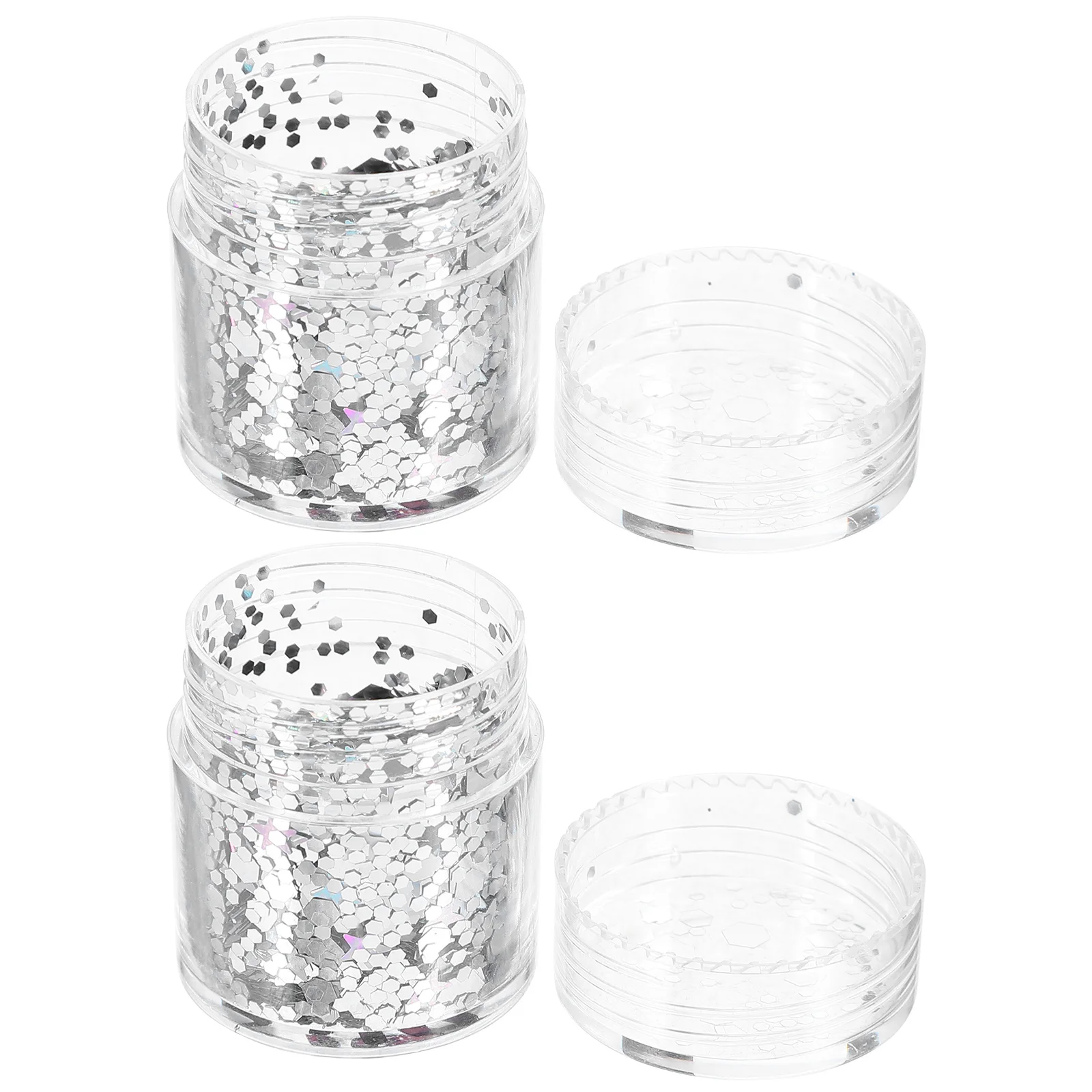 

2 Bottles Multi-Colored Nails Art Sequins Durable Pet Material Perfect for Manicure DIY Nail Decoration Glitter Sequins