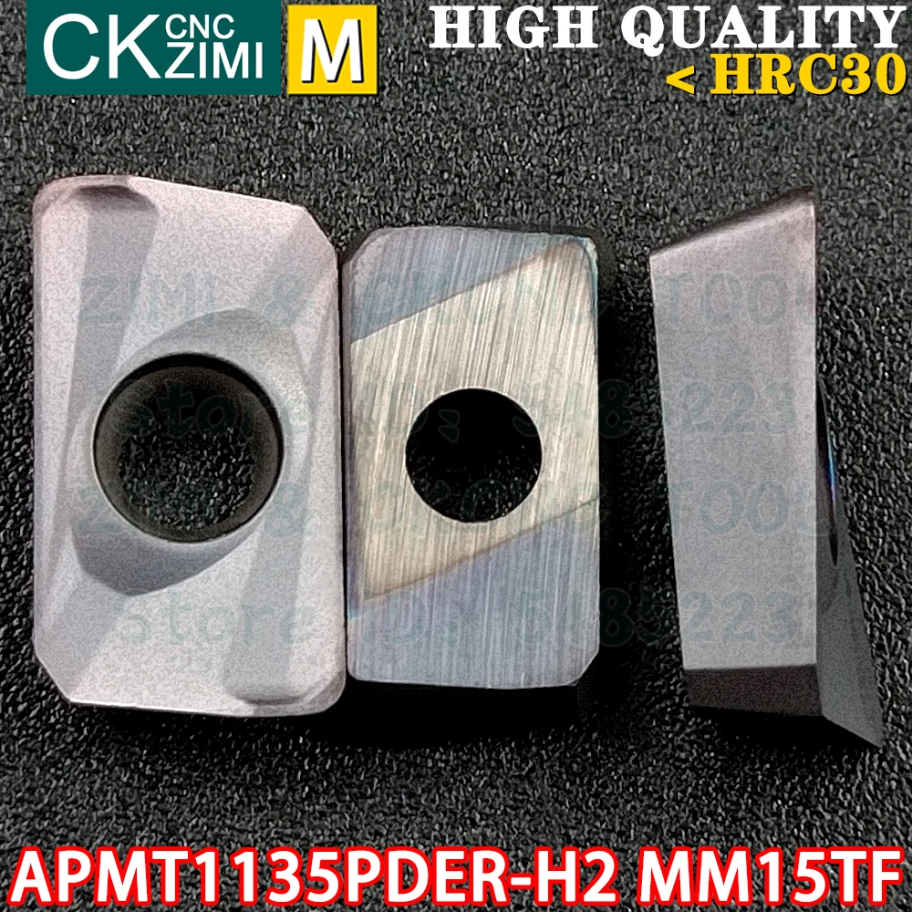 APMT1135PDER-H2 MM15TF APMT1135PDER-M2 MM15TF Carboneto Inserir fresamento Insira Ferramentas APMT1135 APMT 1135 PDER H2 M2 CNC mecânicos Torno ferramentas de corte indexáveis