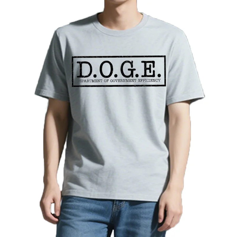 D.O.G.E DOGE DEPARTMENT OF GOVERNMENT EFFICIENCY T Shirts Y2K Summer Men's Women's Clothing Tee Tops Leisure Cotton Short Sleeve