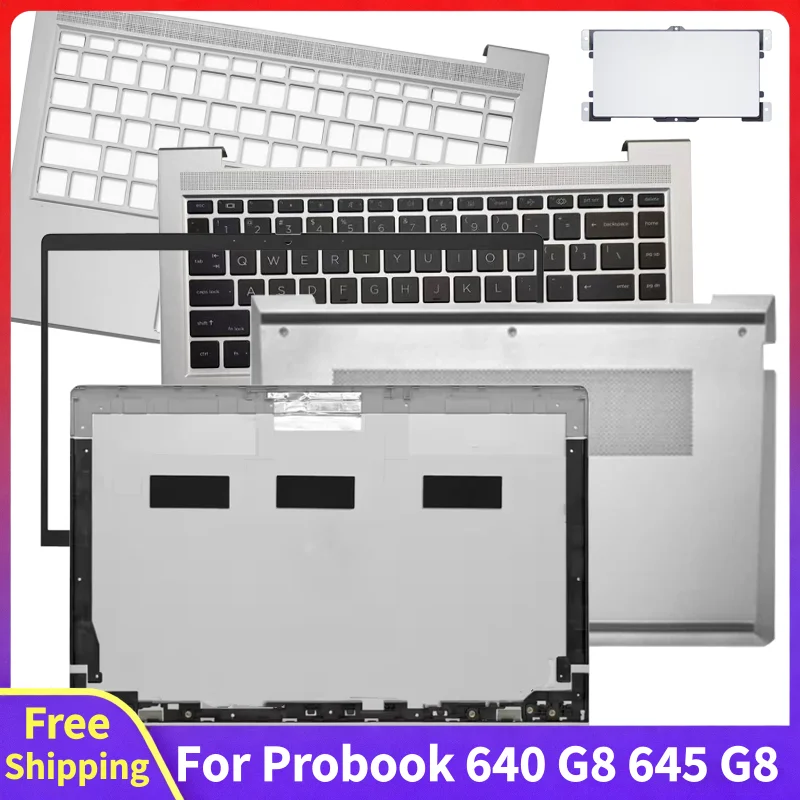 For ProBook 640 G8 645 G8 New Replace Rear Lid Top Case Front Frame Bezel Palmrest Touchpad Bottom Case Computer LCD Back Cover