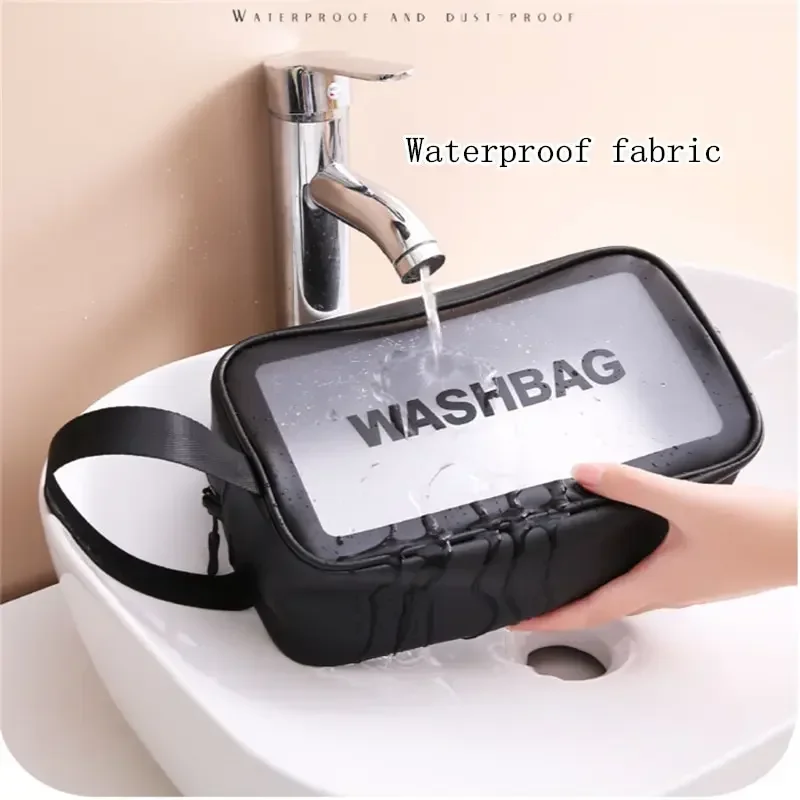 Saco de lavagem de viagem portátil à prova dwaterproof água feminino transparente bolsa de armazenamento de maquiagem grande capacidade organizador cosméticos beleza caso feminino