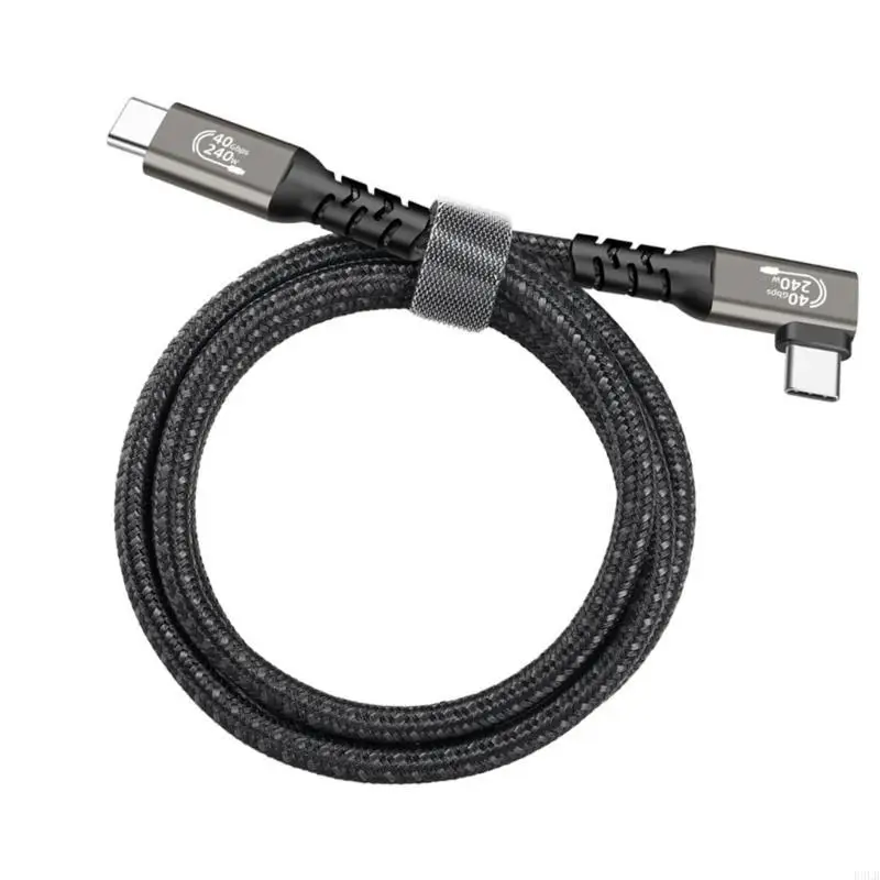 2025 NEW 240W USB4 40GBPS نقل البيانات السلك الزاوية اليمنى للشحن السريع و 8K عرض كابل سطح مكتب فعال