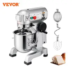 VEVOR 10 15 20 30L Elektrische Deegmachine Roestvrij Staal Commerciële Crème Ei Garde Mixer Processor Keuken Voedsel Stand Blender