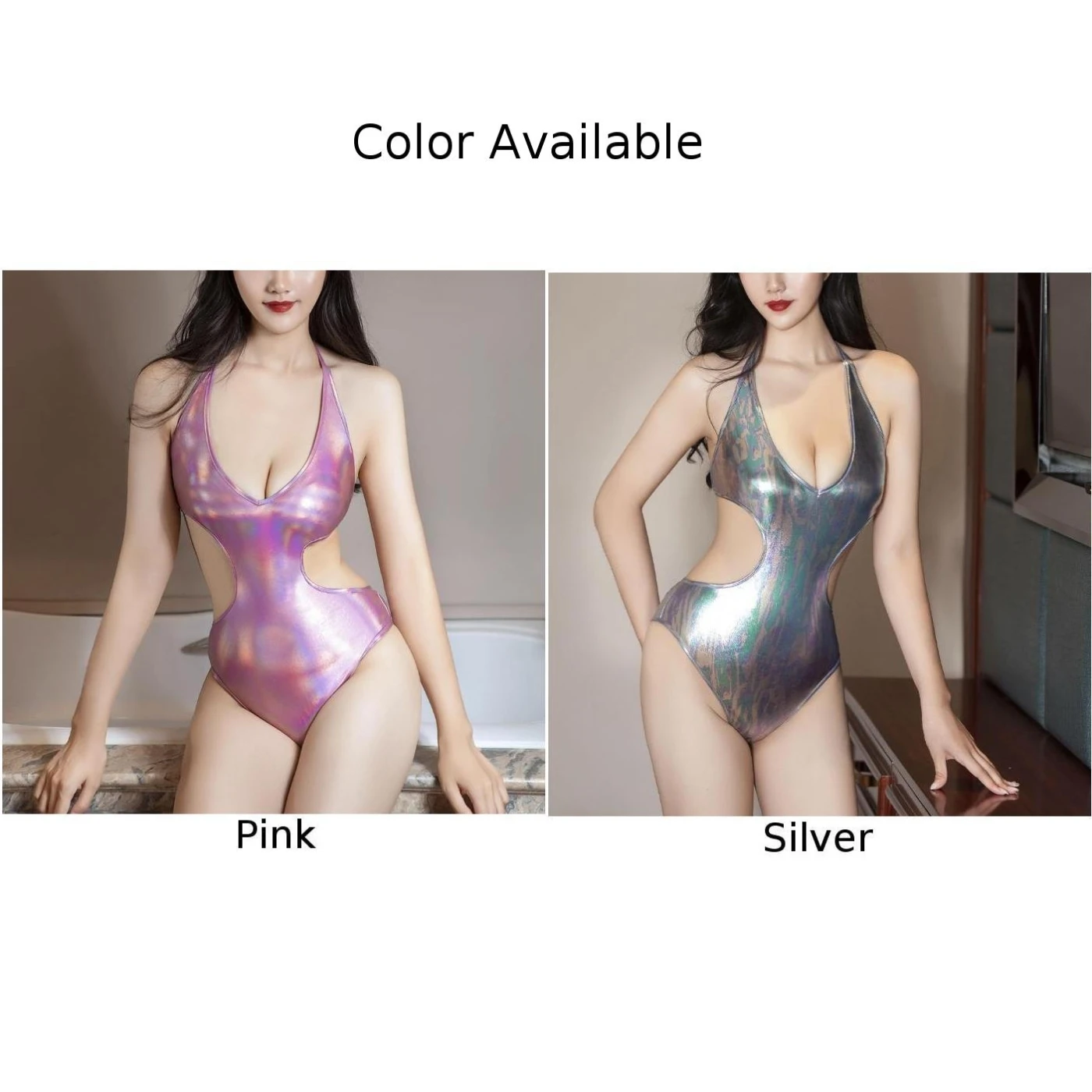 Women Sexy Faux Leather Wetlook Bodysuit Bikini Swimsuit Leotard Backless Jumpsuit Sleepwear Tether Suspenders Nightwear