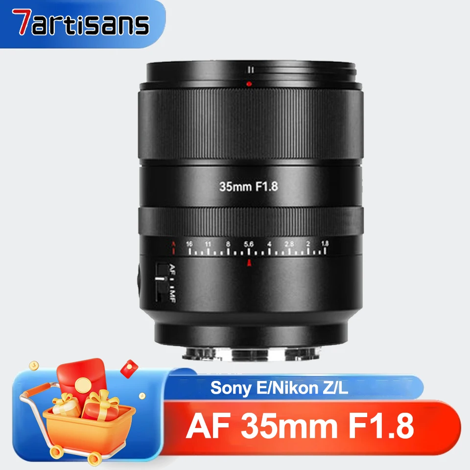 

7Artisans AF 35mm F1.8 — полнокадровый широкоугольный объектив с большой апертурой и автофокусом для Sony A6400, Nikon Z50, Leica