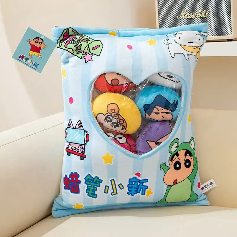 

Miniso's latest Crayon Shin chan snacks gift pack stuffed plush toys cartoon anime cute home children's birthday gifts fun dolls