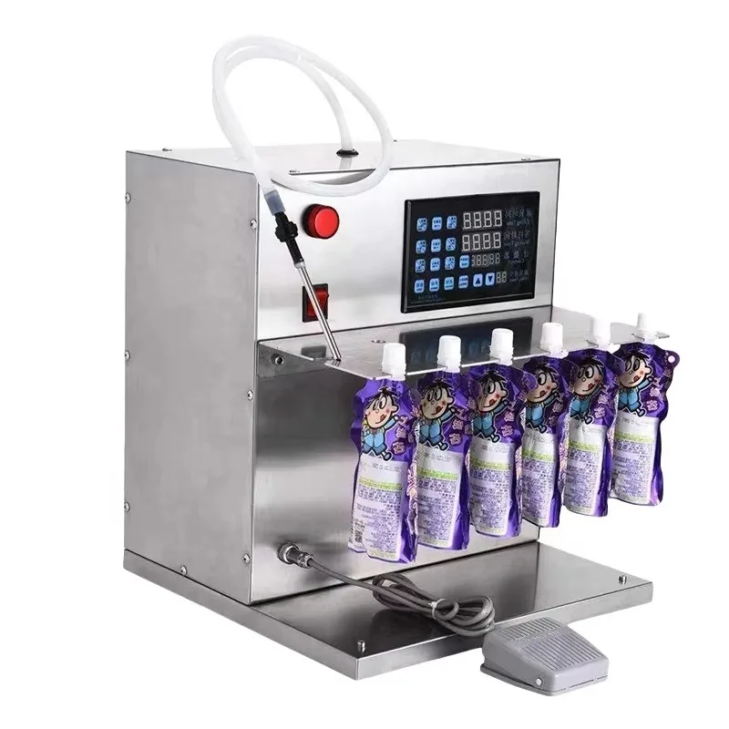 Semi Automatic Spouted Pouch Liquid Filling Machine For Small Bag Soy Milk Plum Soup Tea Juice Beverage Filling Machines