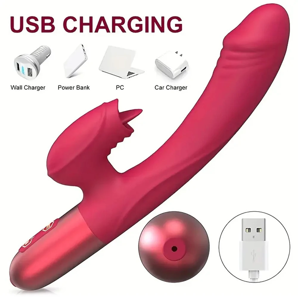 Vibrator For Women G Spot Vaginal Stimulator With Licking & Vibrating Heating Realistic Vibrator Dildo Adult Sex Toys for Women