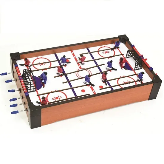 Tabletop Ice Hockey Air Hockey Wooden Rod Hockey Game