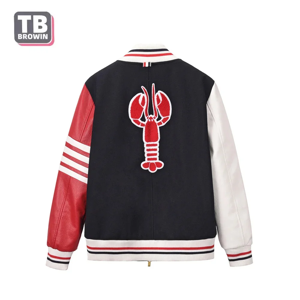 TB Flagship-Store Brand men's baseball uniforms stand-up collar striped long-sleeved raglan sleeves color-blocking jacket