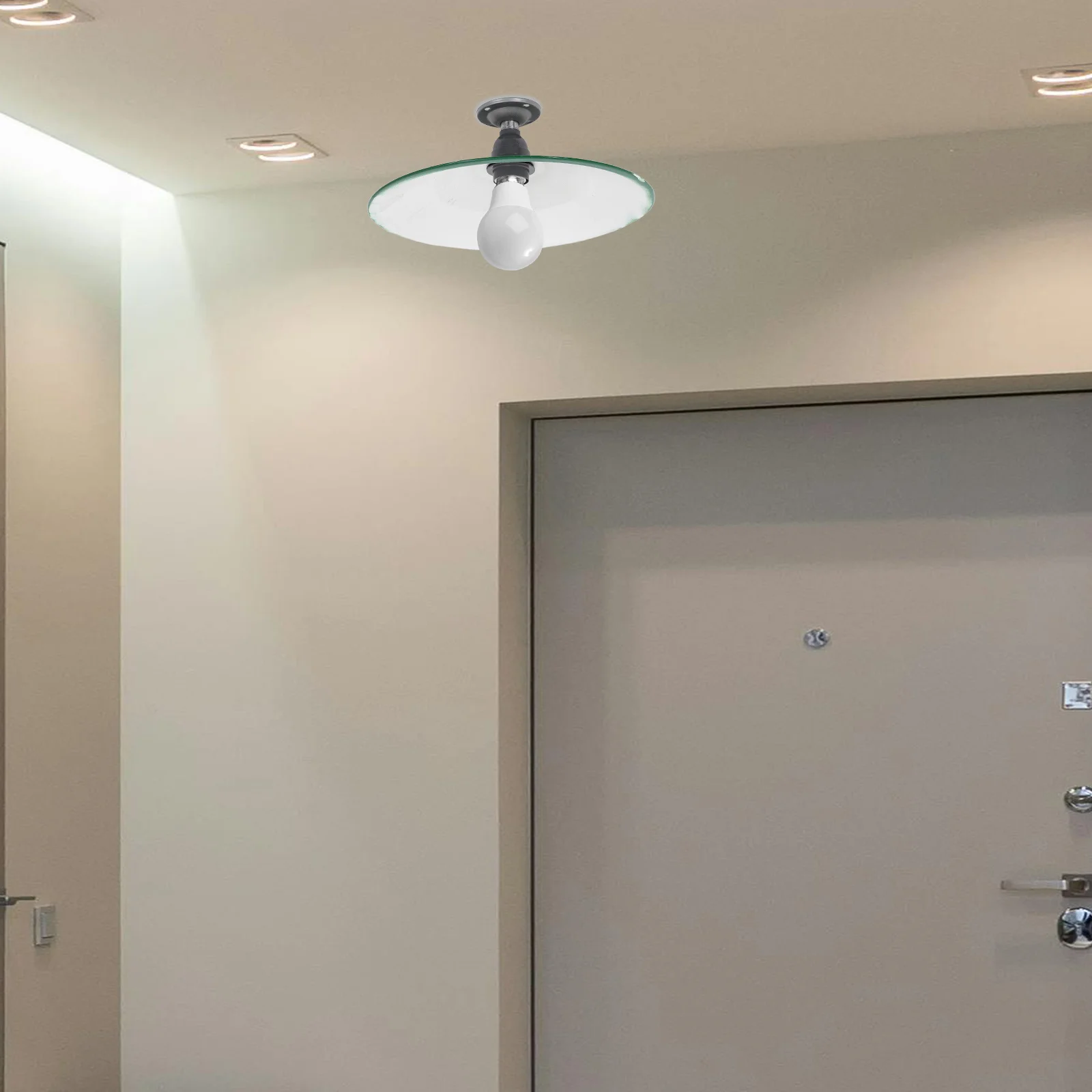 

Metal Drum Lampshade Vintage .8inch Enamel Coated Industrial Light Cover Ceiling Metal Lamp Shade Industrial Lamp Cover