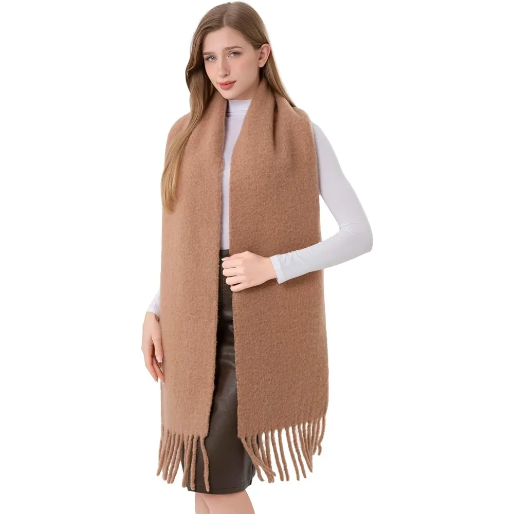 وشاح شتوي دافئ كبير 93x12 - صندوق هدايا ملفوف على شكل وشاح من الصوف للنساء والرجال - فكرة هدية مثالية