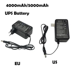 Rechargeable 4000mAh/5000mAh 5V 9V 12V UPS Uninterrupted Backup Power Supply 5.5x2.1mm Output for WiFi Router LED CCTV Camera