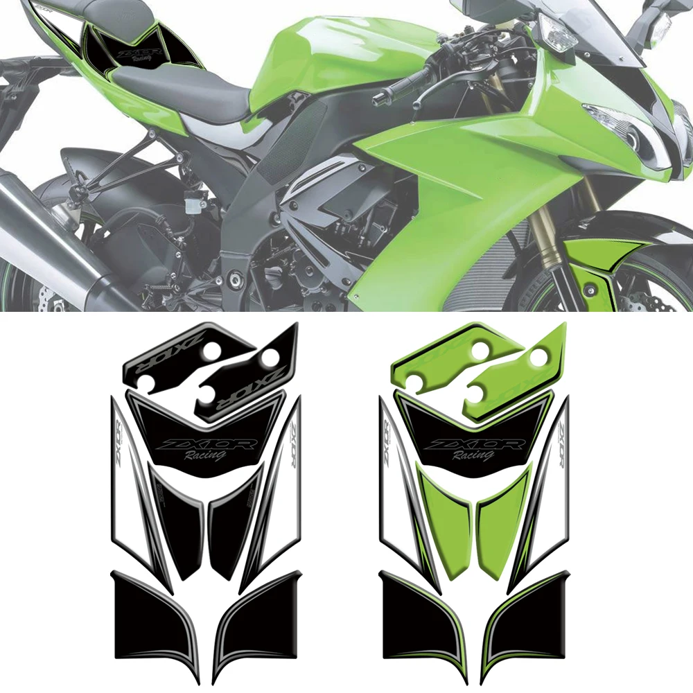 

Защитная наклейка на заднюю часть мотоцикла, наклейка на обтекатель, 3D гелевая наклейка для KAWASAKI ZR10R ZR 10R NINJA 2010