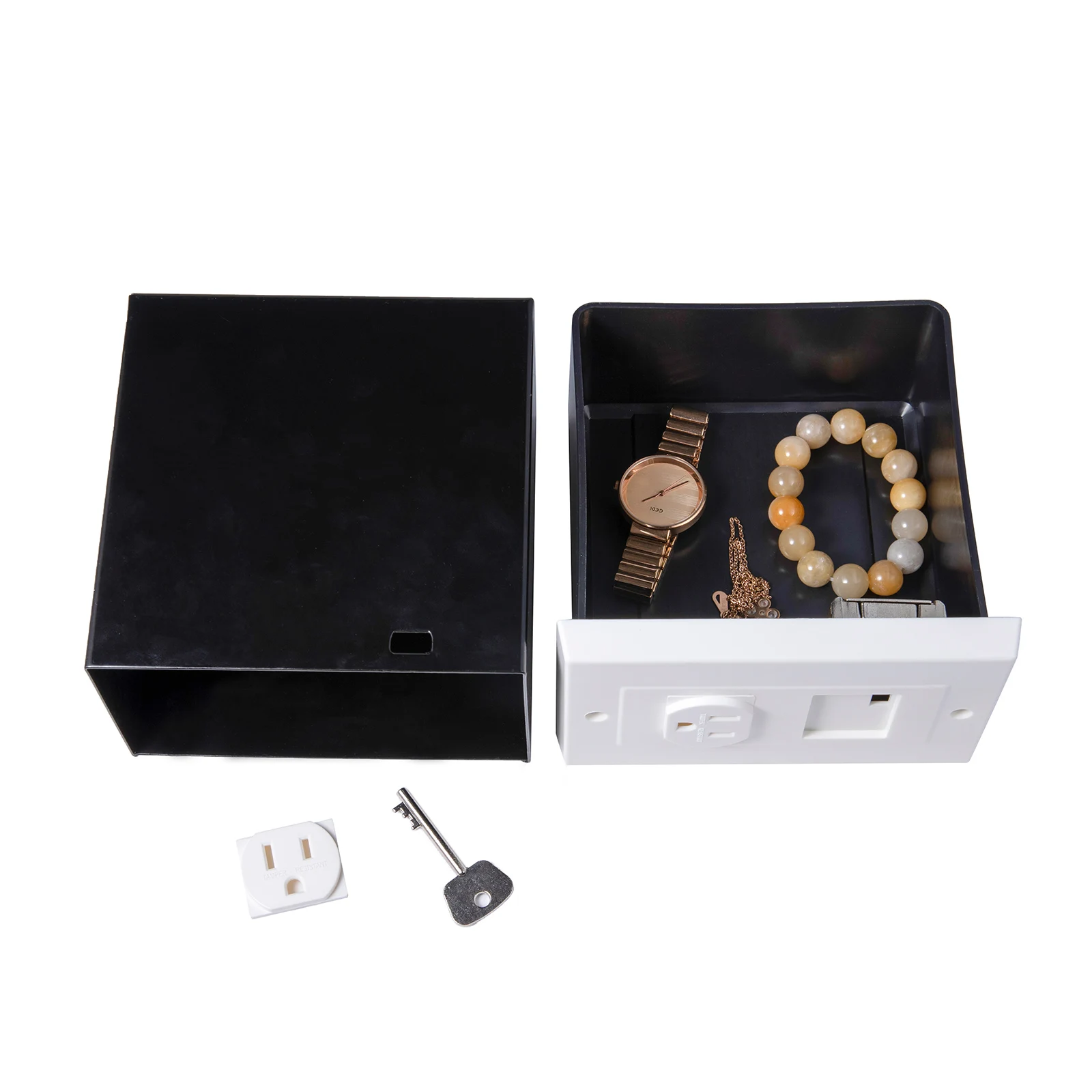 American Outlet Wall Safe - Covert Hidden Security Box Secret Socket Design Ideal for Securing Valuables And Jewelry