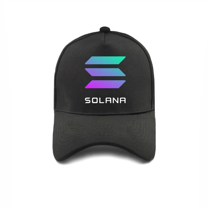 Solana Crypto Blockchain Baseball Cap Men Women Adjustable Cool SOL Cryptocurrency Hats Unisex Outdoor Caps MZ-615