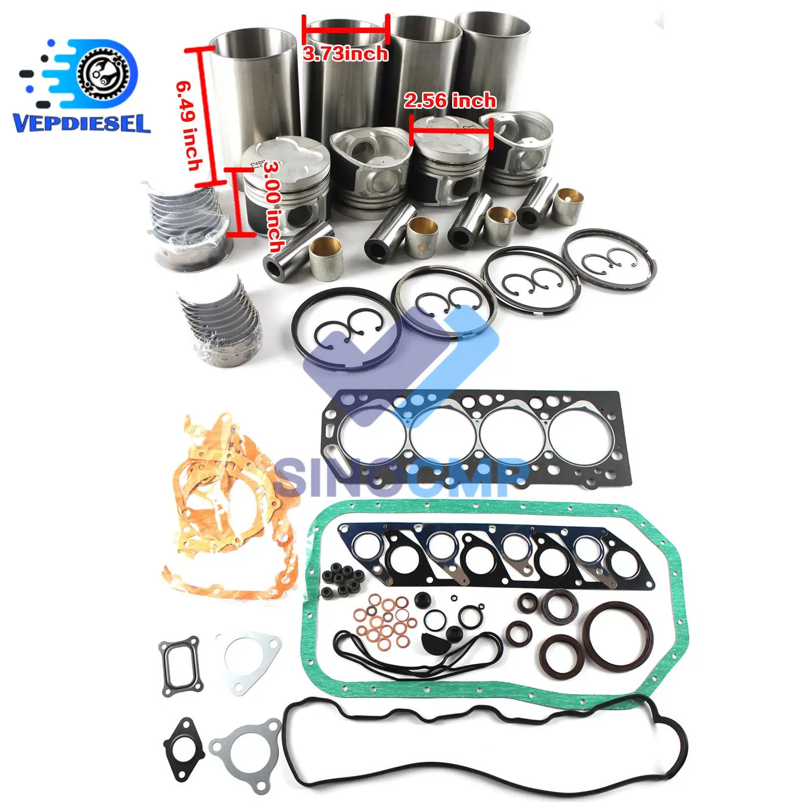 1 ensemble D4BB Moteur OverCarlRebuild Kit Fit pour HC20-35H1 H100 For8.5 Camion Pièces De Rechange avec 6 Mois Garantie Accessoire