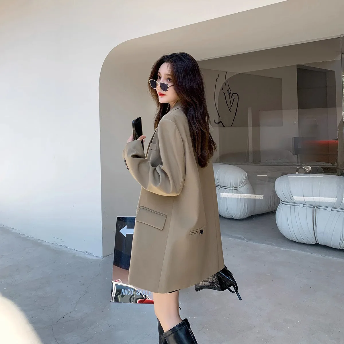 Blazers Dames Zomer Damespak Oversize Femme Kleding Trend 2025, Kantoorkleding Jassen Elegant Herfst Winter Outdoor Formeel