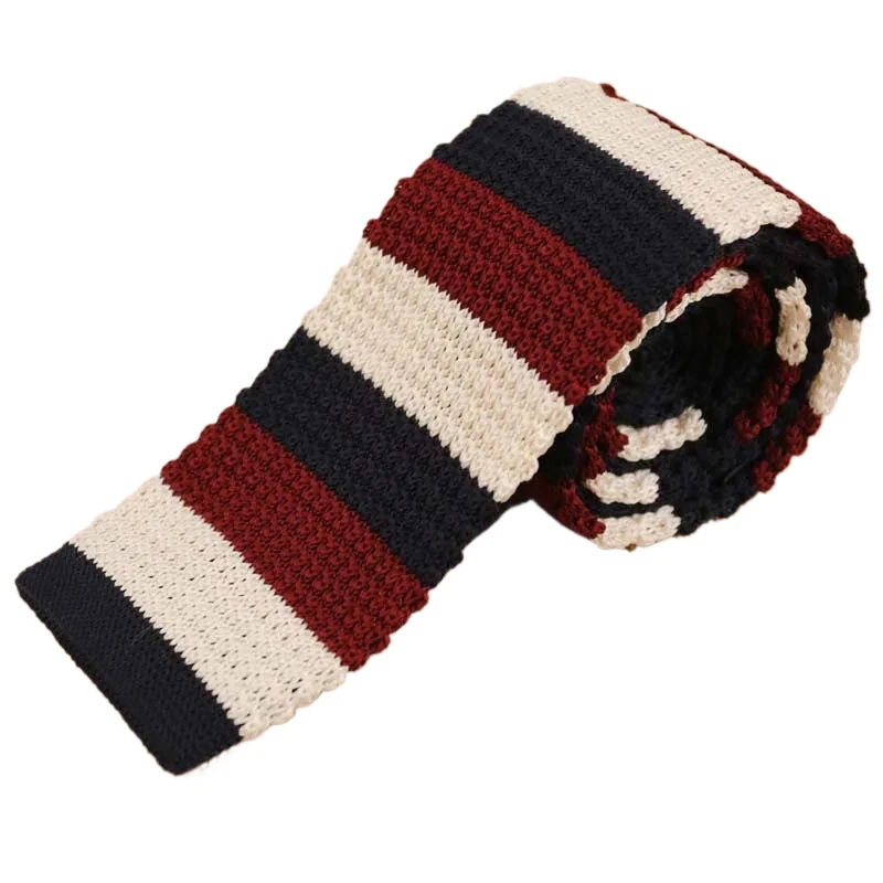 Mens Knit Ties Casual Striped Knitted Neck Ties For Men Wedding Suits Polyester Slim Neckties Gravatas Business Skinny Men Ties