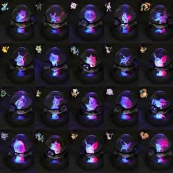 23 Styles POKEMON 3D Crystal Ball Eevee Umbreon Mega Charizard X Squirtle Bulbasaur Pokeball Figure Night Light Glass Ball Decor