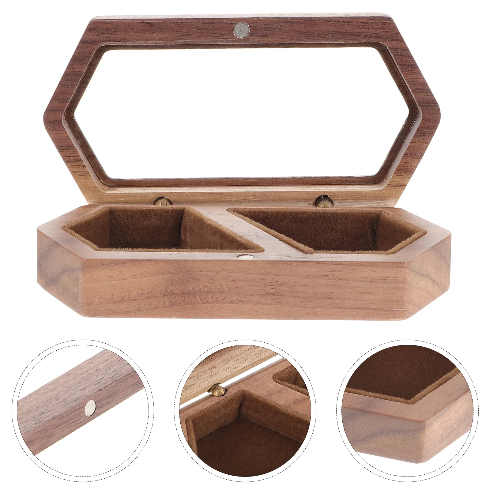 

Vintage Wooden Jewelry Box Storage Display Case for Necklaces Earrings Gift Decoration ganizer Jewel Household for Women