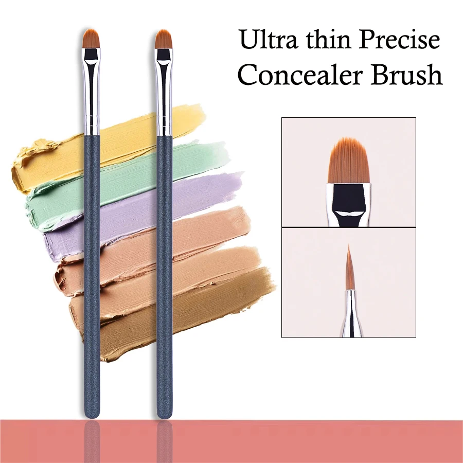 

Tongue Shaped Ultra-thin Concealer Makeup Brushes Professional Small Concealer Brush Foundation Liquid Concealer Makeup Tool