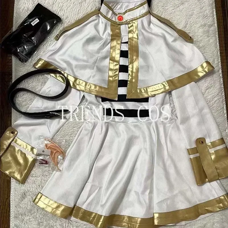 Frieren Anime Cosplay Traje, Roupa, Meias, Roupa, Acima Journey's End Vestido, Orelhas, Brincos