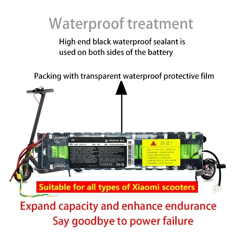 36V 7.8/9/10.5ah special battery pack for xiaomi mijia M365 Segway scooter with intelligent communication software