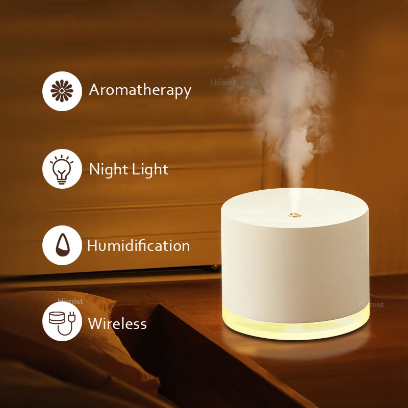 

780ml Wireless Air Humidifier 2000mAh Battery USB Rechargeable Humidificador Heavy Fogger Portable Water Diffuser Mist Maker